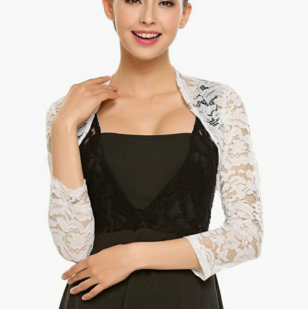 Zeagoo womens 3/4 sleeve Bolero shrug